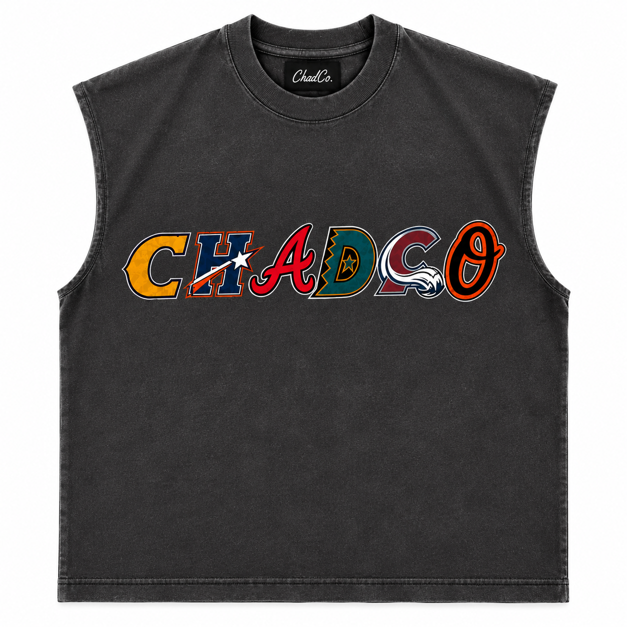 “The Acronym” Shadow Grey Sleeveless Tee