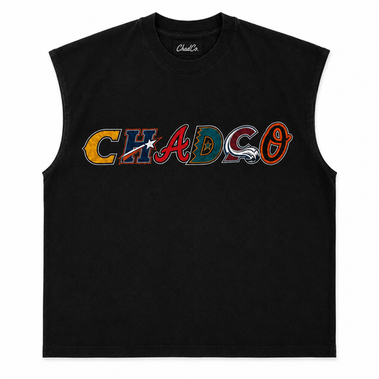 “The Acronym” Black Sleeveless Tee