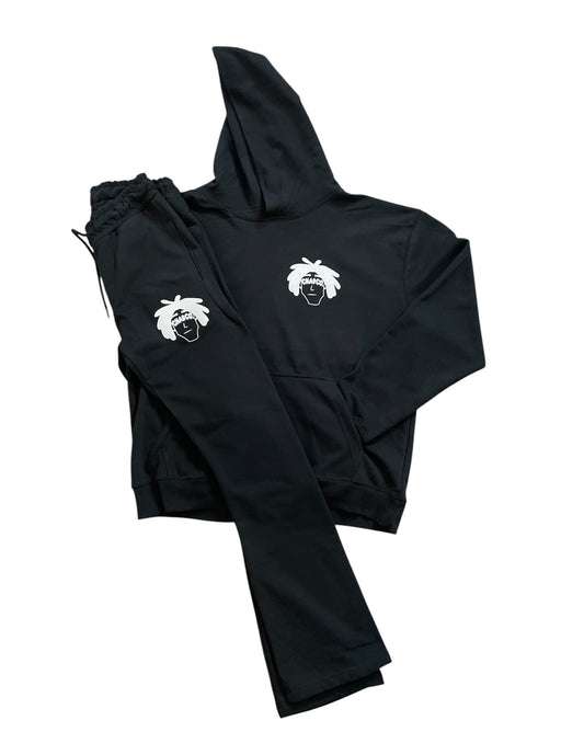 ChadCo. Black Stacked Sweatsuit